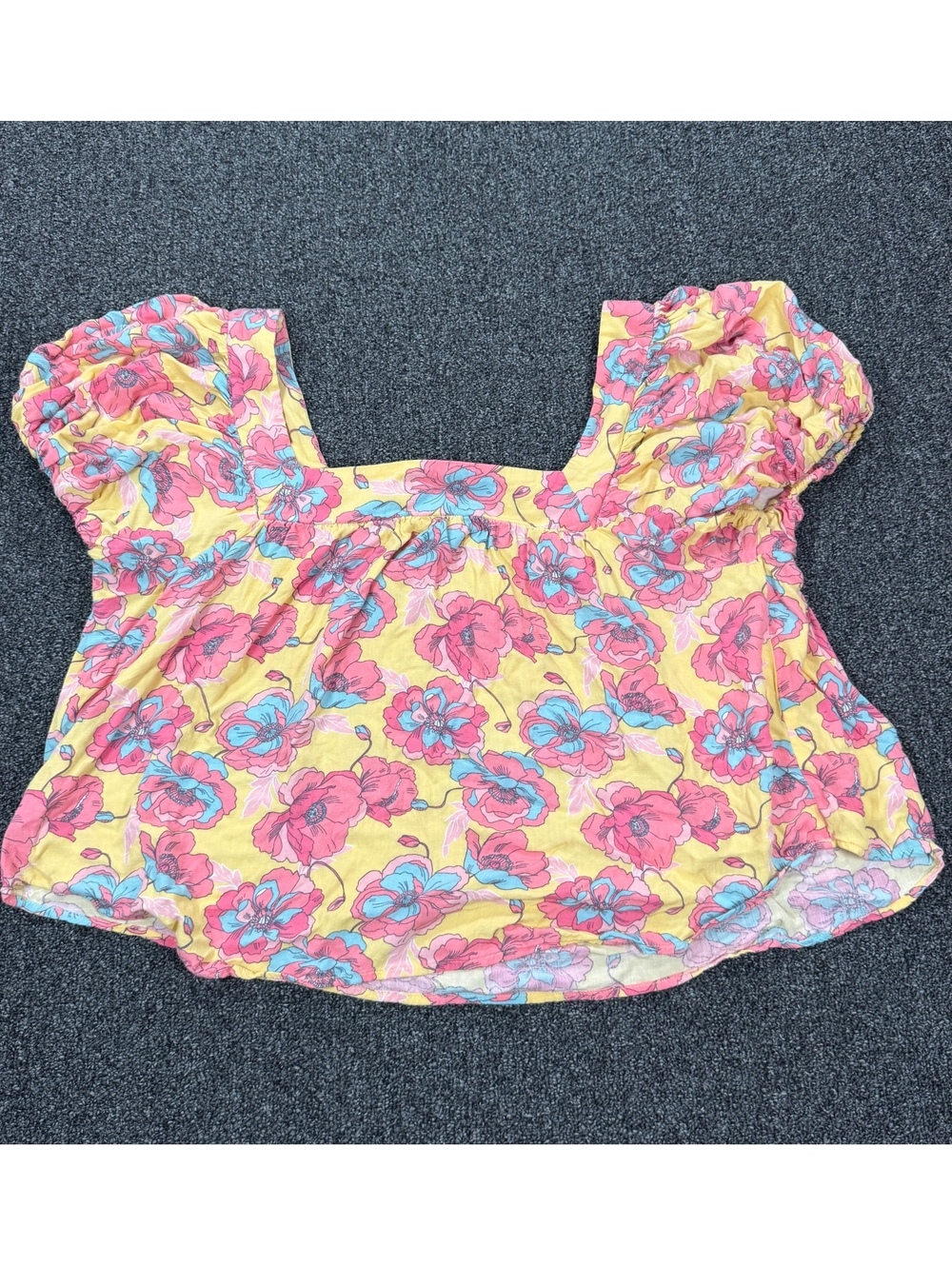 True Craft XL Floral Puff Sleeve Blouse - Picture 2 of 3